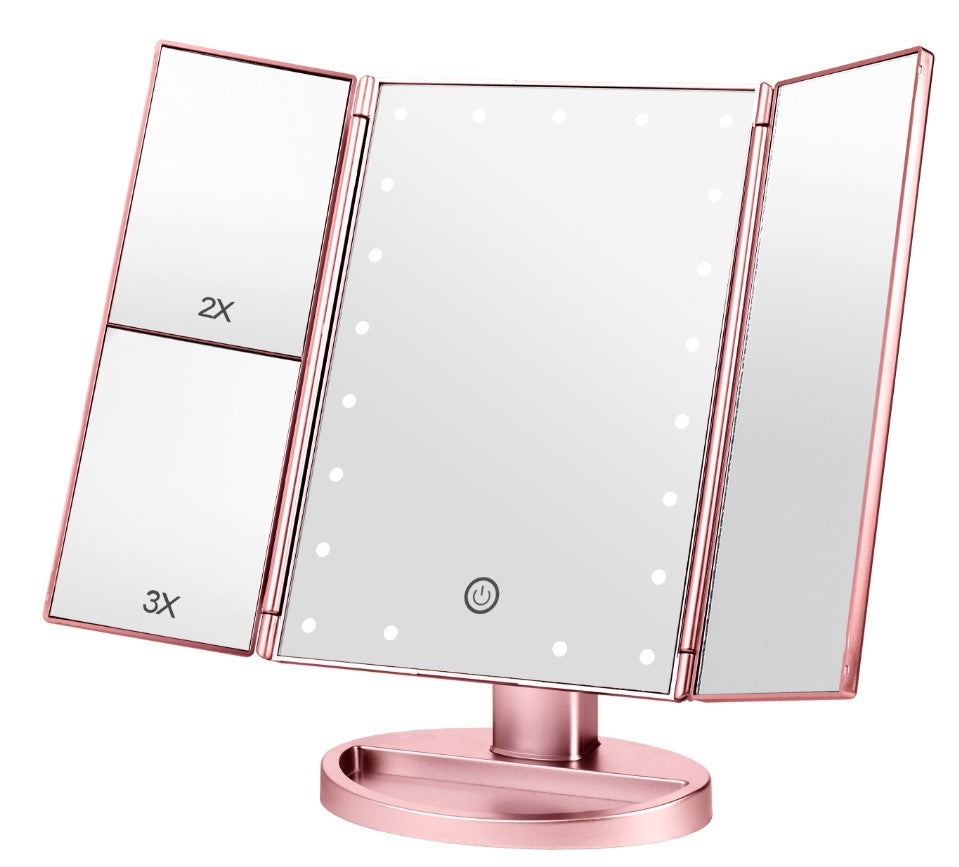 led lighted makeup mirror makeup mirror with three-sided folding light mirror amazon touch dimming mirror fill light mirror