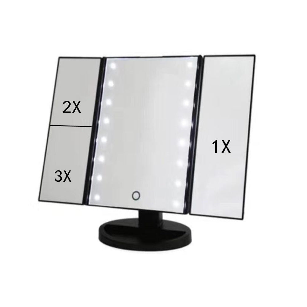 led lighted makeup mirror makeup mirror with three-sided folding light mirror amazon touch dimming mirror fill light mirror