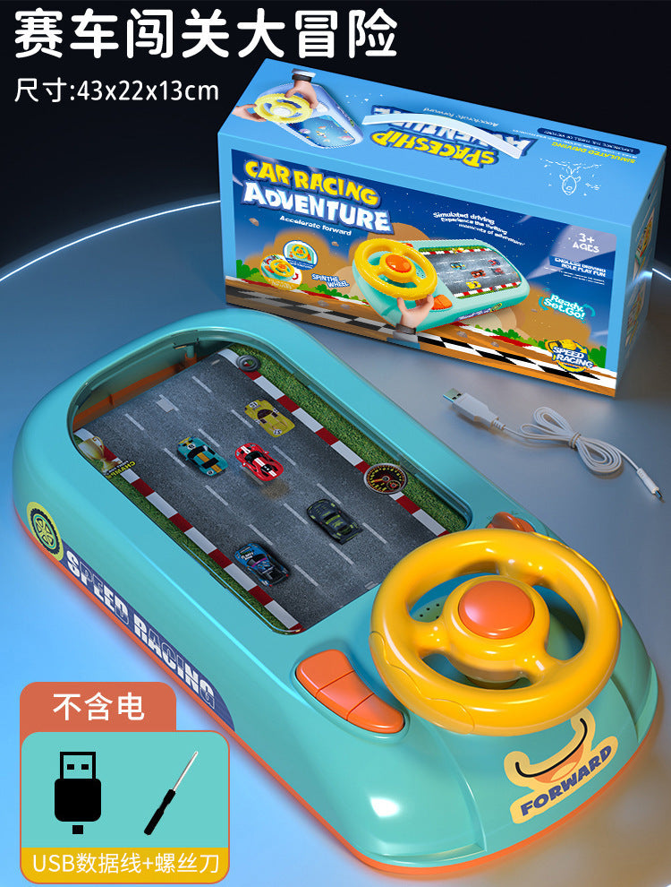 Cross-border racing game machine car simulation driving steering wheel 3-6 years old children's educational toys