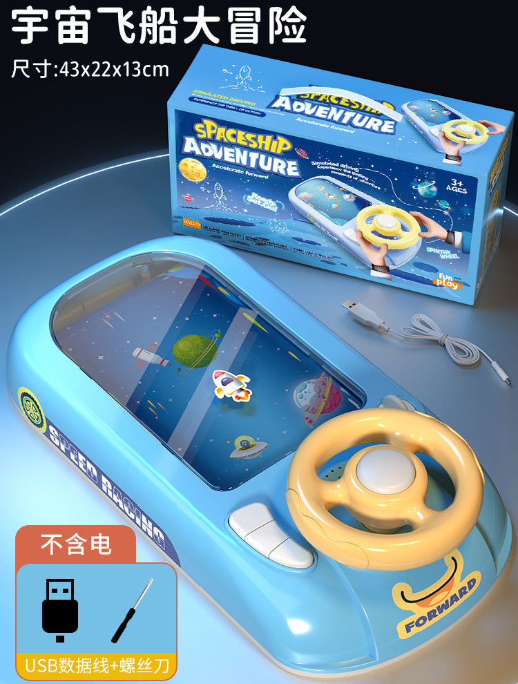 Cross-border racing game machine car simulation driving steering wheel 3-6 years old children's educational toys