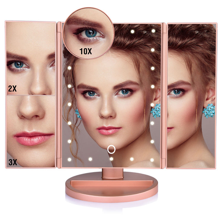 led lighted makeup mirror makeup mirror with three-sided folding light mirror amazon touch dimming mirror fill light mirror