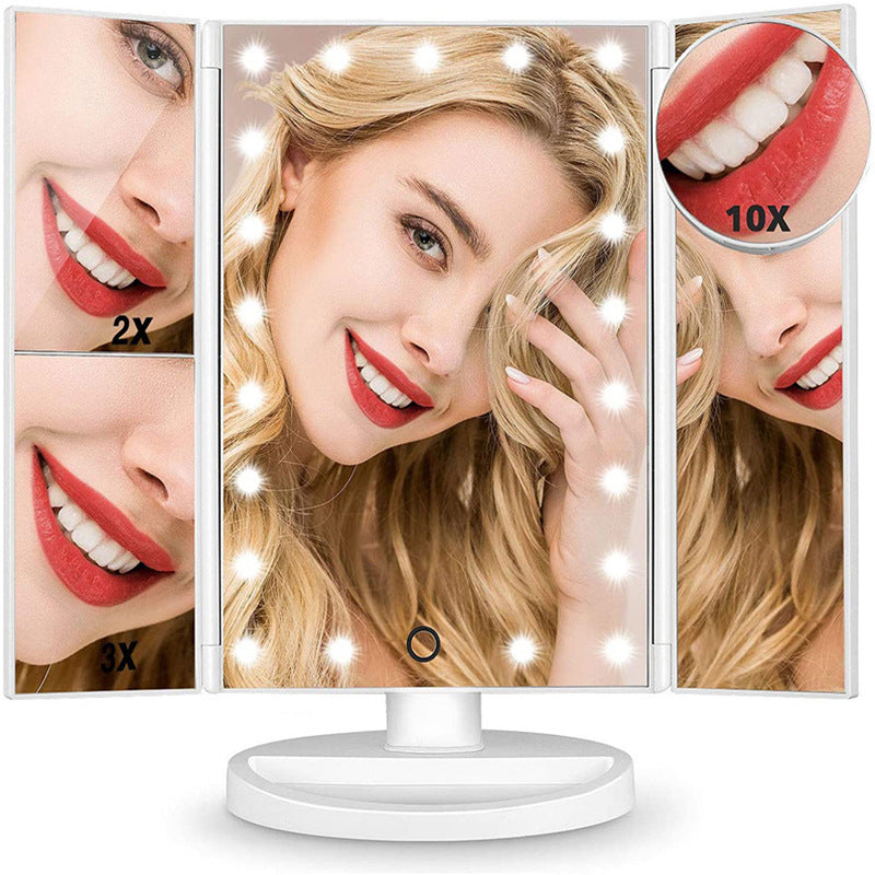 led lighted makeup mirror makeup mirror with three-sided folding light mirror amazon touch dimming mirror fill light mirror