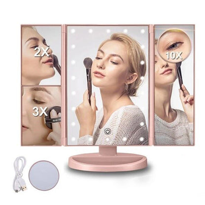 led lighted makeup mirror makeup mirror with three-sided folding light mirror amazon touch dimming mirror fill light mirror