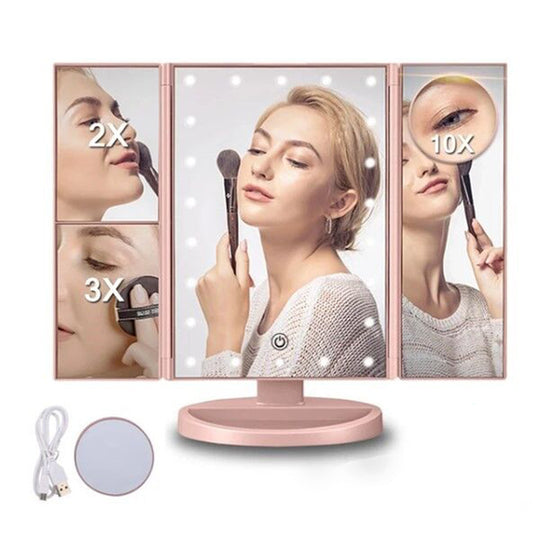 led lighted makeup mirror makeup mirror with three-sided folding light mirror amazon touch dimming mirror fill light mirror