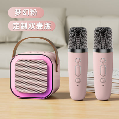 Cross-border hot-selling K12 Bluetooth audio and microphone all-in-one portable outdoor home live karaoke microphone small speaker